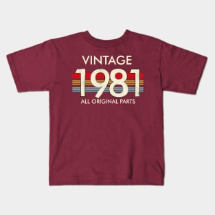 Vintage 1981 All Original Parts Kids T-Shirt